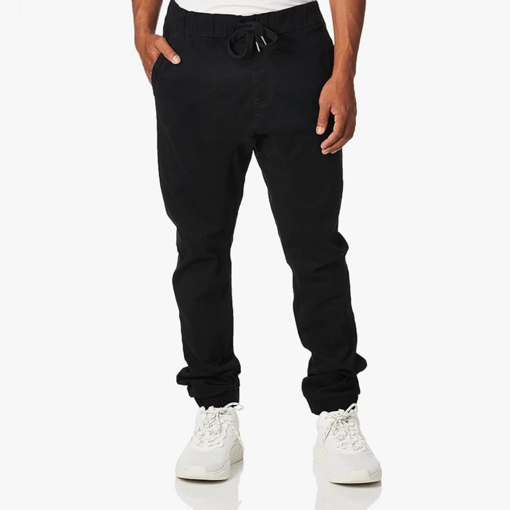 WT02 Mens Jogger Pants in Basic Solid Colors XXL